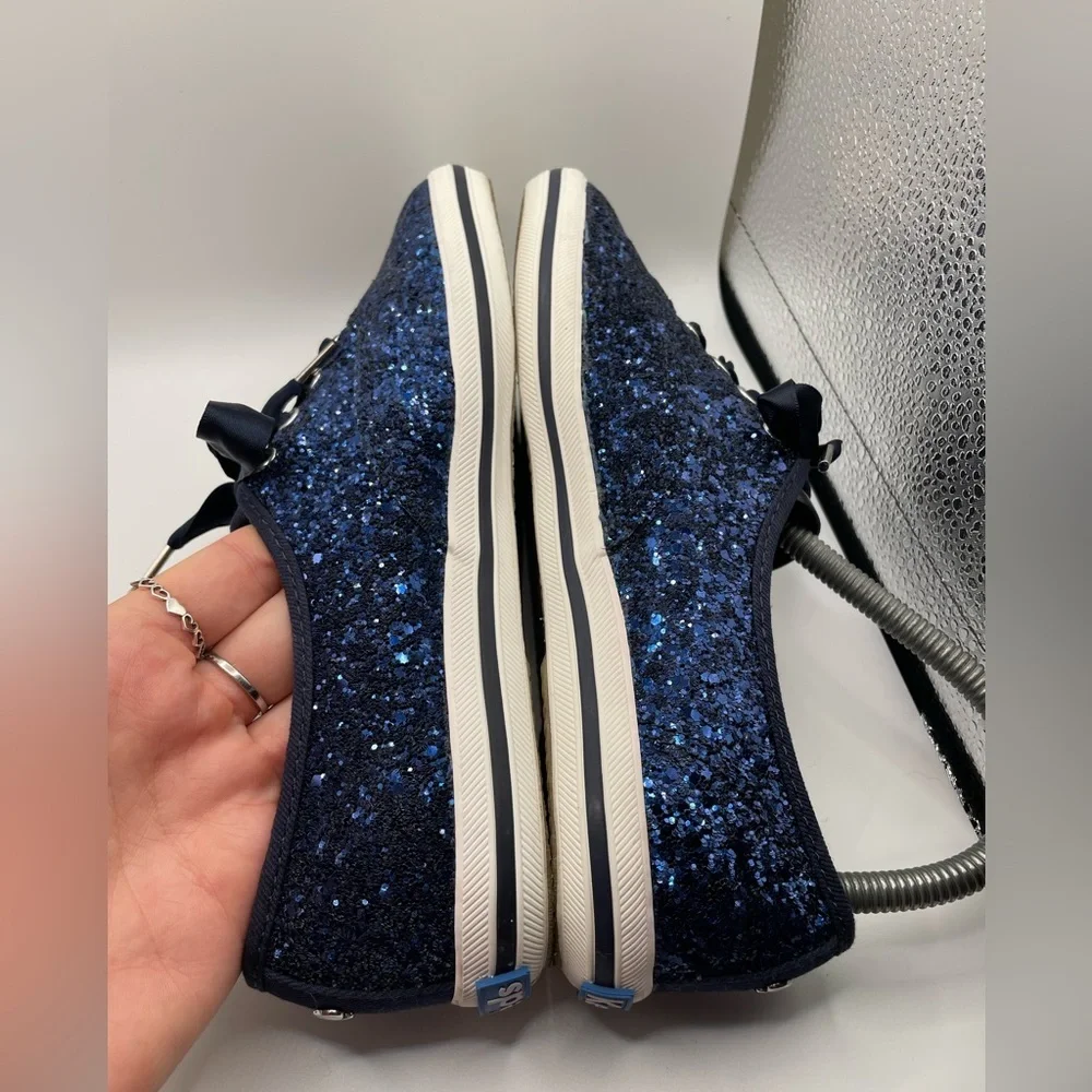 Keds X Kate Spade glitter Navy Sneakers women’s size 5.5